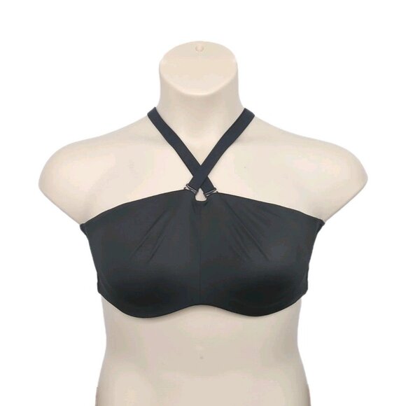 Lane Bryant Cacique Bra Unlined Multi Way Strapless Lightweight 40C Black - Picture 9 of 16